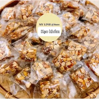 Freeship 1kg Kẹo Mứt Khóm Đậu phộng - Kẹo Khóm Tân phước