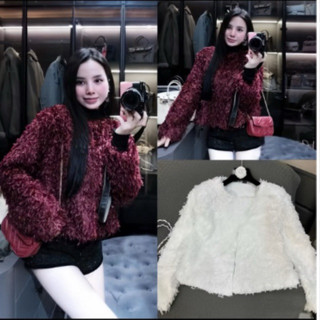  Áo Khoác Lông DÁNG LỬNG Cổ Tròn Dáng Ngắn Thu Đông MocTra 