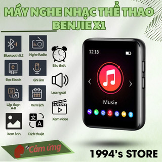 Máy Nghe Nhạc Thể Thao Benjie X1 Bản 2026 Bluetooh 5.2 - Cảm ứng - Loa ngoài lớn - Tặng cáp sạc, ốp lưng, dán màn mình
