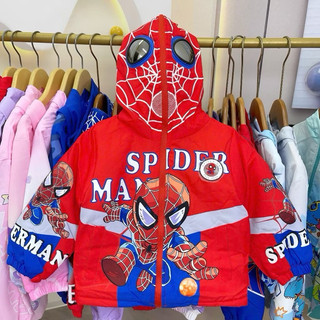  áo khoác siêu nhân nhện lót lông quảng châu cho bé 10-25kg áo khóac gió mắt kính spiderman siêu ngầu giá siêu RẺ 