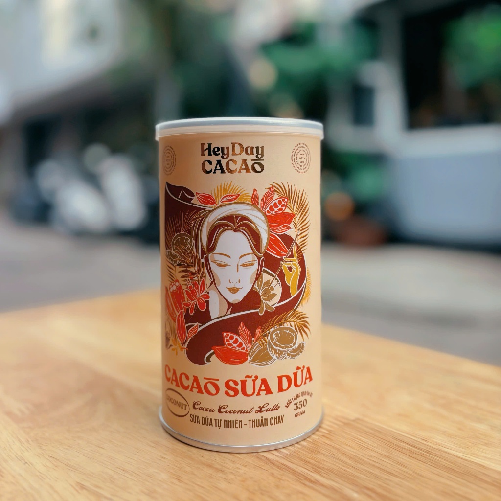 Bột cacao sữa dừa tự nhiên, thuần chay – Heyday Cacao
