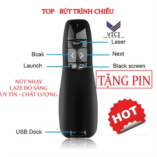Bút Trình Chiếu Slide K400 PowerPoint Laser 2.4G. Bút Chỉ Máy Chiếu, Nút Ấn Nhạy, Bản Nâng Cấp 2025