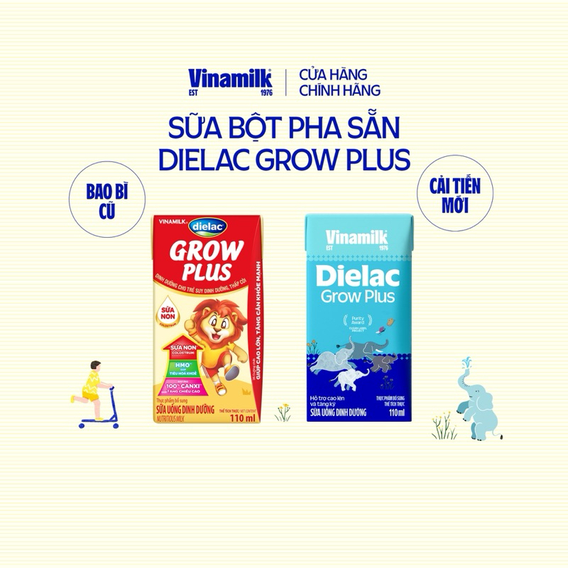 Thùng sữa Vinamilk Growplus 110ml