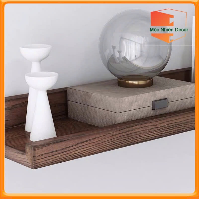 Kệ Gỗ Treo Tường Có Gờ Rộng 20cm Kệ Gỗ Thông Tự Nhiên Decor Nhà Cửa Quán Cafe MN-98