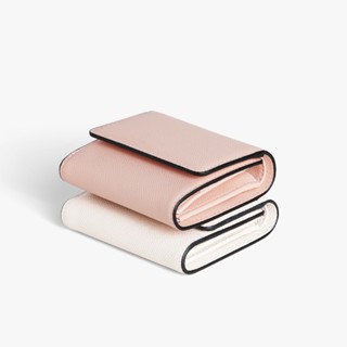 Ví Da Nữ Gập Ba Da Thật  - da Epsom leather - SHE Trifold Wallet thương hiệu Lagom