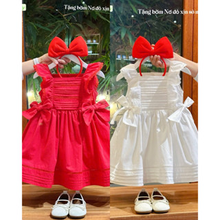 Đầm công chúa Sofia Candy tặng bờm nơ đỏ xịn xò