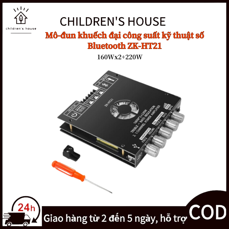【Hà Nội】Mô Đun Khuếch Đại Âm Thanh ZK-HT21 mạch bluetooth Kênh 2.1 TDA7498E 160W * 2 + 220W
