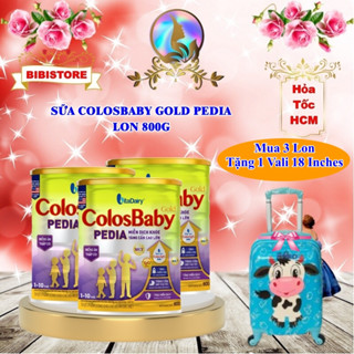 (Tặng Quà) Combo 3 Lon Sữa ColosBaby Gold Pedia 800g Dành Cho Trẻ 1-10 Tuổi (Bibistore)