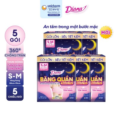 [KOL] Bộ 5 Diana Băng Quần Beauty Hip size S-M 5 chiếc/gói