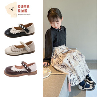 [SALE] Giày búp bê bé gái Mary Jane MÙA HÈ, giày bệt REN VIÊN NGỌC cho trẻ 2-6 tuổi Kuma Kids - KBB02 HaBu