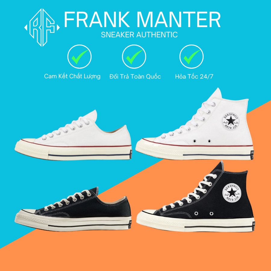 [Best Quality] Giày_Convers Chuck taylor 1970s 2 Bản Cao Thấp Hàng Chuẩn Chính Hãng Full phụ kiện