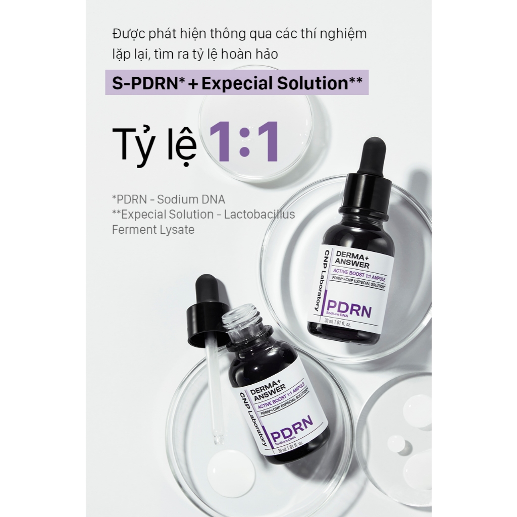 Serum PDRN CNP Derma Tinh chất căng bóng sáng da hỗ trợ tái sinh chống lão hóa 15ml 30ml