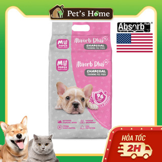 Tấm tã lót vệ sinh than hoạt tính cho chó mèo Charcoal Absorb 45x60cm gói 50 cái