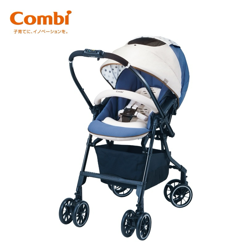 XE ĐẨY COMBI MECHACAL HANDY 4 BÁNH QUAY TỰ ĐỘNG XANH NAVY (2nd)