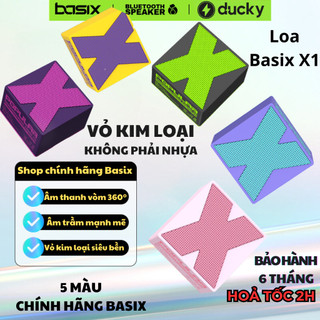  Loa Bluetooth Mini Basix X1 Bass Mạnh Âm Thanh 360 Độ. Loa Cầm Tay Âm Thanh HIFI Sống Động BH 6T 