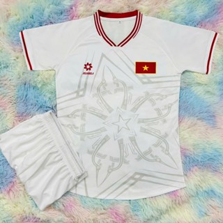 Bộ quần áo bóng đá đội tuyển VIỆT NAM TRẮNG 2024 - VẢI GAI THÁI CAO CẤP loại 1  💎FREE SHIP💎