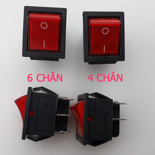 Combo 5 cái Công tắc bập bênh 4 chân và 6 chân (công tắc đỏ 6 chân và 4 chân)