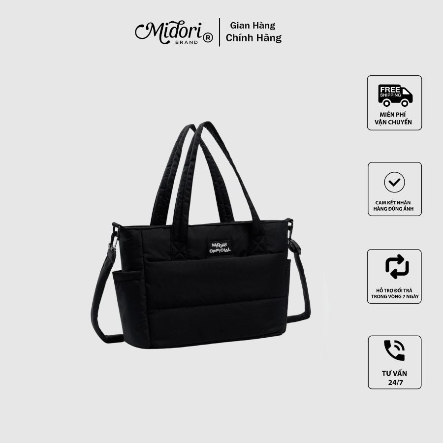 Túi Xách SMART Tote Nam Nữ Taslan Đeo Vai Đựng Laptop Đi Học Làm Gọn Nhẹ | MIDORI FOR MAN