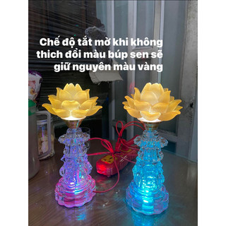  Cặp đèn lưu ly có chế độ đổi màu và dừng lại một màu vàng  bóng đèn led dây điện dài 1m to chắc có độ bền cao 
