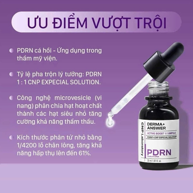 Serum PDRN CNP Derma Tinh chất căng bóng sáng da hỗ trợ tái sinh chống lão hóa 15ml 30ml