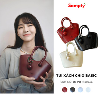 Túi Xách Nữ Chio Đứng Form Đeo Chéo Kèm Charm Tròn Phong Cách Hàn Quốc Sampty