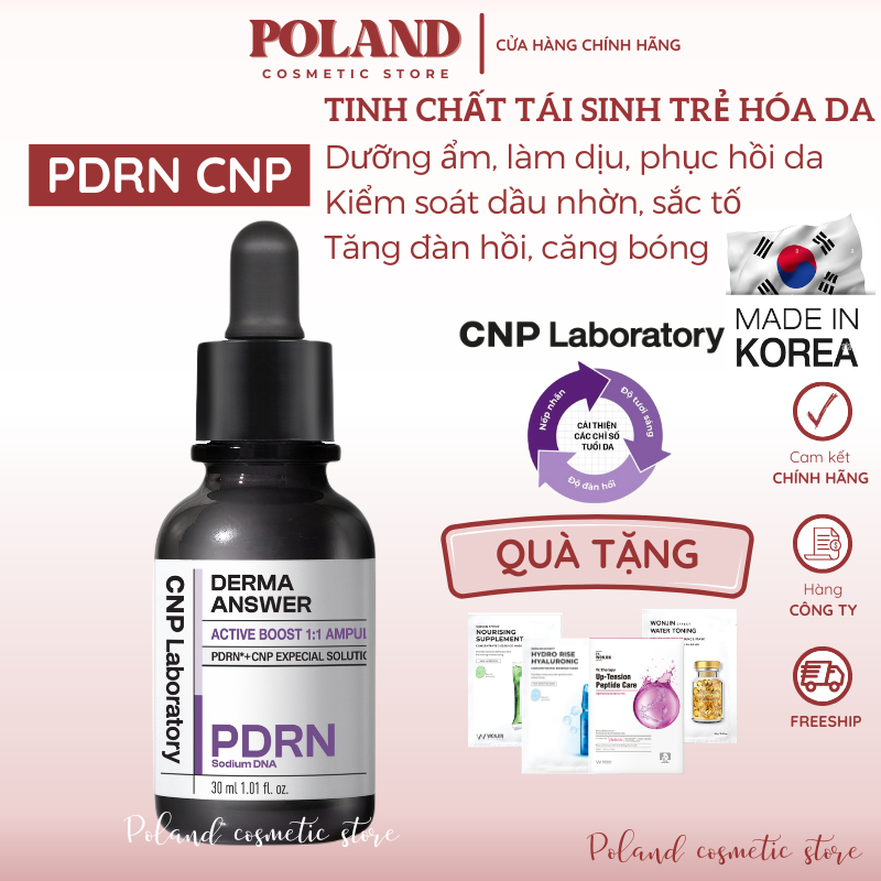 Serum PDRN CNP Derma Tinh chất căng bóng sáng da hỗ trợ tái sinh chống lão hóa 15ml 30ml