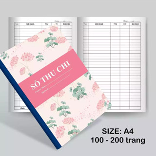 Sổ Thu Chi Mẫu Bìa Đẹp Dễ Thương A4 - Đóng Dọc - In 2 Mặt