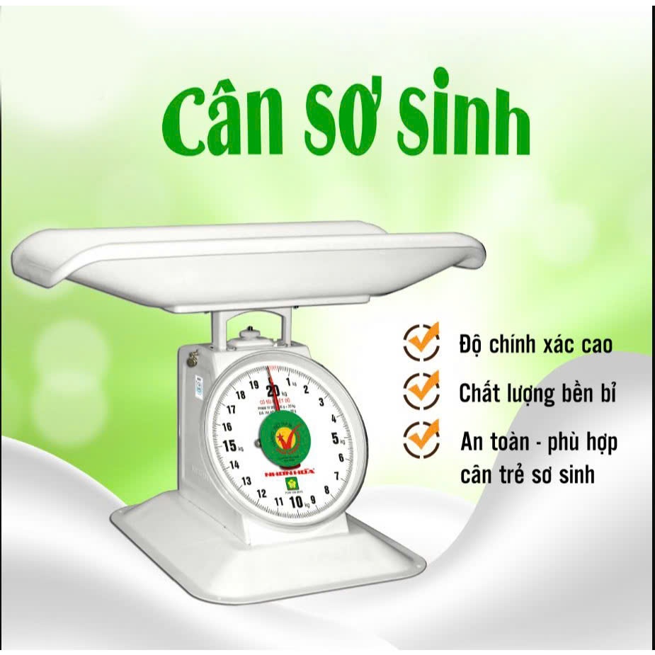 Cân sơ sinh Nhơn Hòa 20kg (Cân+ Máng cân)