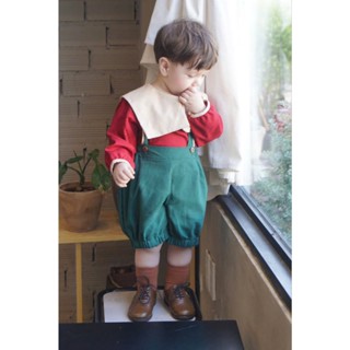 (Hinh thật ) Set Yếm áo XANH ĐỎ style Hàn cho bé đi chơi đi học chơi noel, trung thu, tết