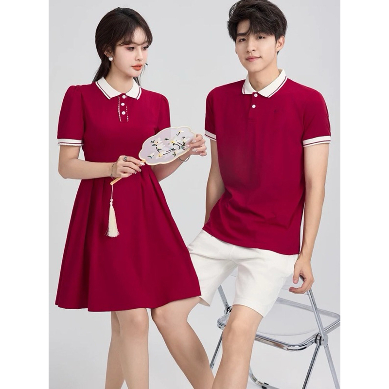 🎄Đồ thun đôi đỏ dáng xinh xắn mặc tết noel - Đồ đôi Forever Couple Store