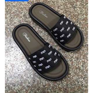 Dép Quai Ngang Nhựa Thời Trang 208 mimmim Cao Su Đế Cao 3cm Chống Trơn Trượt