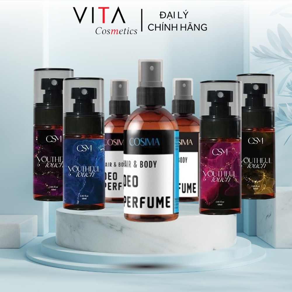 Xịt Khử Mùi Cosima 60ml Thơm Nách Ngăn Mùi Hôi Toàn Thân Lưu Hương Thơm Cả Ngày