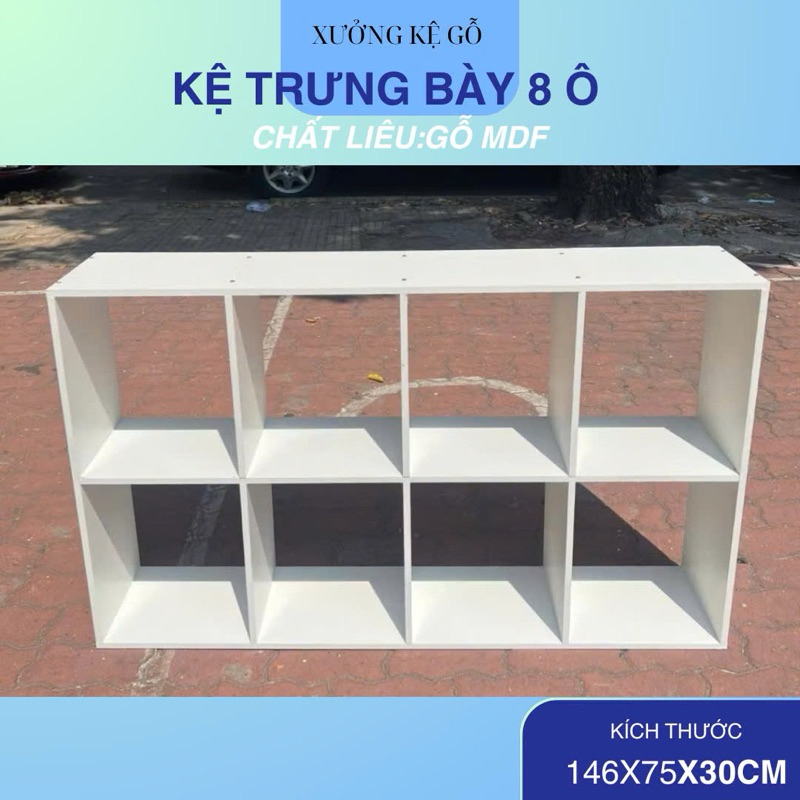 kệ trưng bày 8 ô,kệ sách để sàn. kệ tổ ong 8 ô đa tầng,kệ để đồ 8 ô đang năng MDF