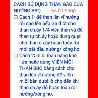 Than gáo dừa nướng BBQ- 3kg