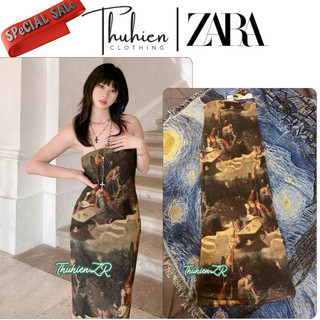 (Chính hãng size S)Váy midi 0264/314/020 quây vải phối thiên thần màu tối l(kèm ảnh thật)