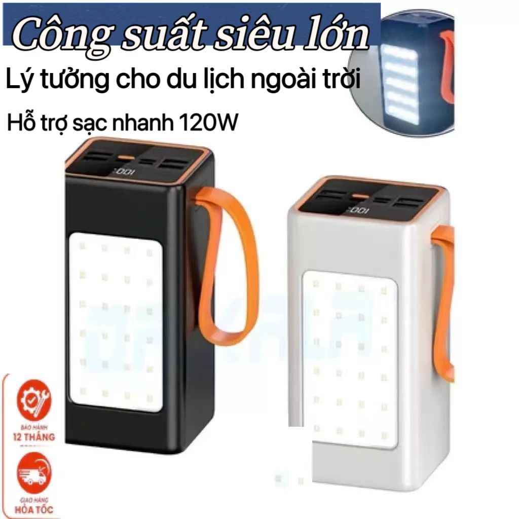 Bảo hành 12 tháng, dung lượng lớn 50.000~100000 mA 66W sạc sạc dự phòng điện thoại với 20 đèn LED si