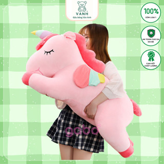 Gấu Bông Unicorn Khổng Lồ 1m2 - Kì Lân Bông Siêu to 1m2 gối ôm cho bé gối ôm dài gối ôm hình thú gối ôm cute