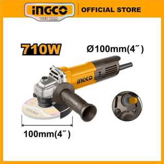 Máy mài góc 710W công tắc đuôi cốt M10 đường kính đĩa cắt 100mm INGCO AG71182