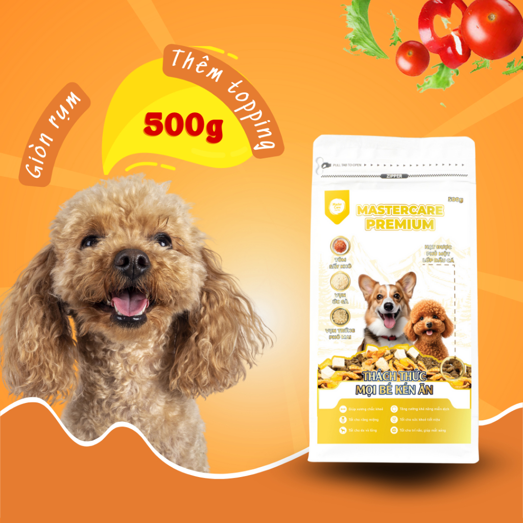 Hạt cho chó Poodle 500g Mix nhiều loại thịt - Hạt Cao Cấp Bổ Sung Chất Dinh Dưỡng đầy đủ cho Chó
