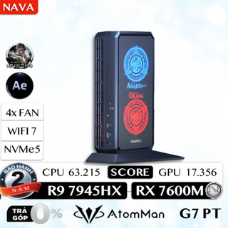 AtomMan G7 PT Mini PC Gaming AMD AI R9 7945HS Radeon RX 7600M Minisforum Ryzen 9