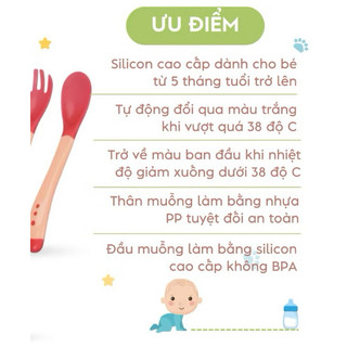 COMBO 3 Thìa ăn dặm silicon báo nóng ( giao màu ngẫu nhiên)