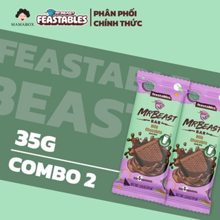 [Chính Hãng] Combo 2 Thanh Socola Feastables MrBeast 35g, Kẹo
