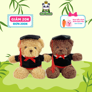 Gấu bông tốt nghiệp teddy Vua Gấu Bông gấu bông cử nhân head tales lông xù cao cấp
