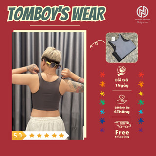 Áo Nịt Ngực Tomboy Gen Thun Không Viền Cài Hông Ép Nẹp Lót Bó Làm Nhỏ Ngực Tomboy Thể Thao Tập Gym Bigsize Nguyễn Nguyên