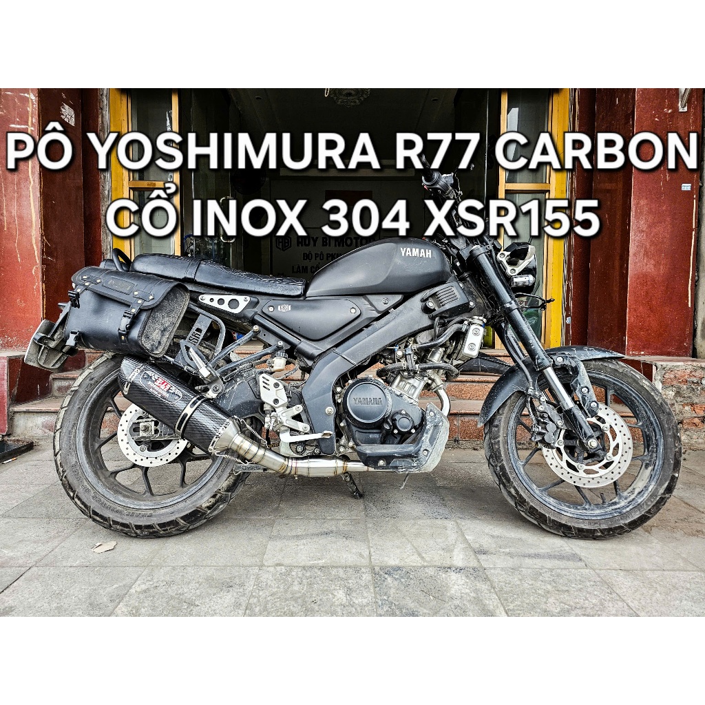 Pô Độ Yoshimura R77 Carbon Và Cổ Inox 304 Yamaha XSR155