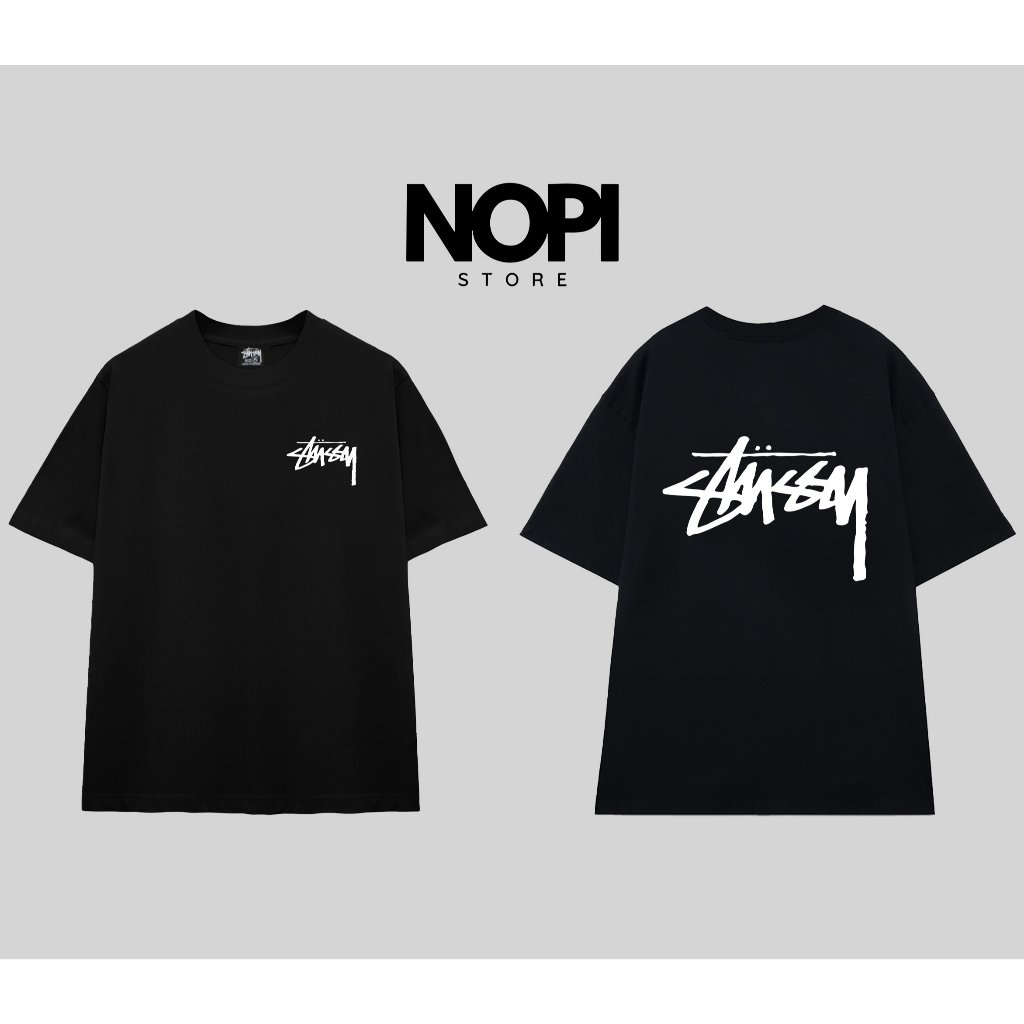 ÁO THUN STUSSY BIG LOGO FORM RỘNG NAM NỮ UNISEX VẢI COTTON HAI CHIỀU CAO CẤP DÀY DẶN - NOPI STORE