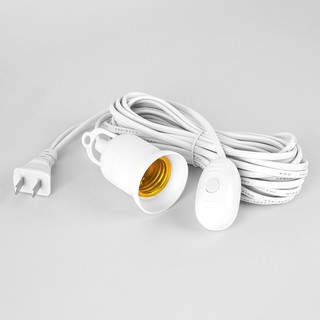 Đuôi đèn liền dây có công tắc - Dây dài 5m,  - Đui phổ thông E27