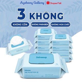 Khăn Ướt BeBesup Sensitive 80 Tờ Agabang Gallery Cao Cấp Mùi Thơm Tự Nhiên, Không Cồn, Khăn Ướt Dành Cho Bé