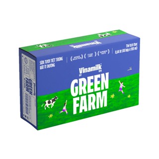 DATE 2026- Thùng 48 Hộp Sữa Tươi Tiệt Trùng Vinamilk Green Farm có đường/ ít đường - 110ml/180ml