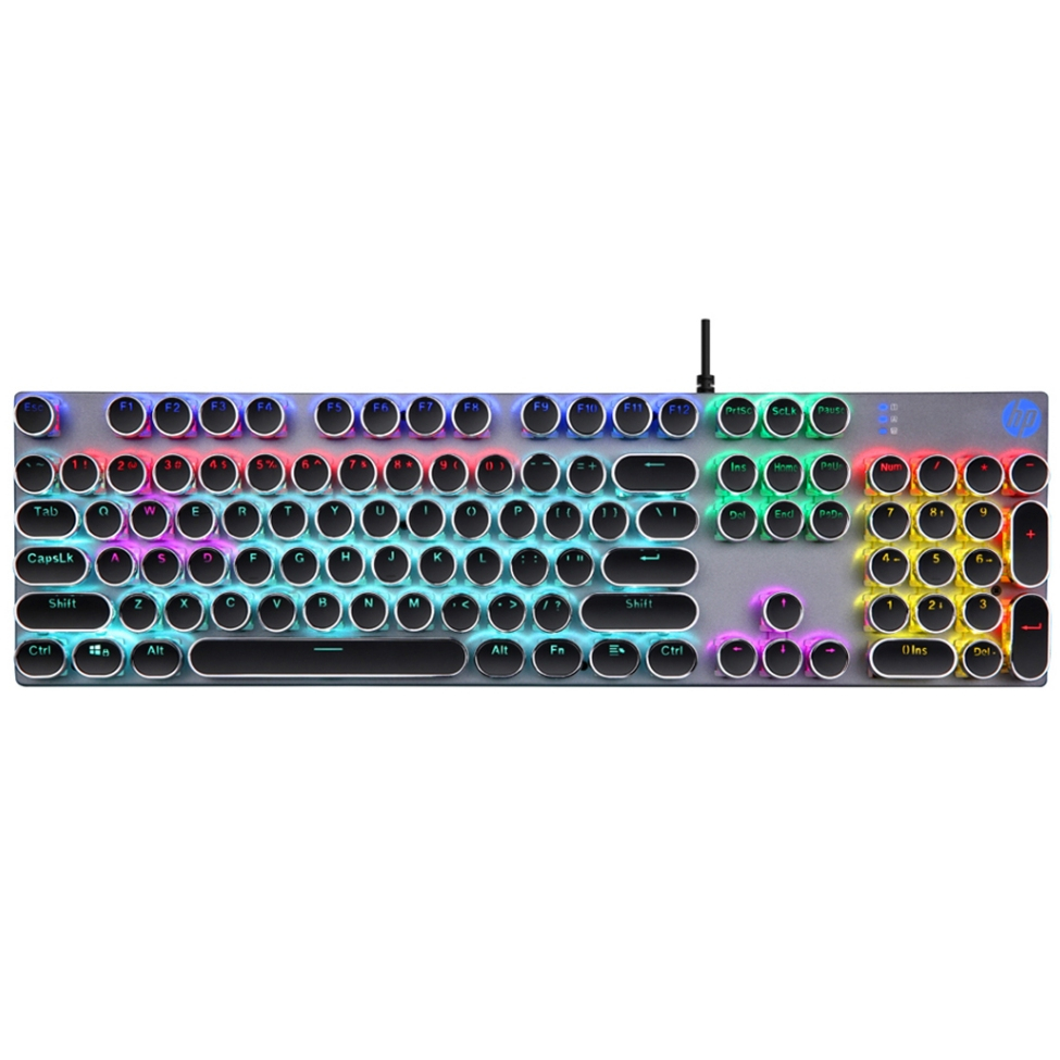 Bàn Phím Cơ Vi Tính (Blue Switch) HP G9K 400Y Phím Tròn Màu Trắng Bạc - Hơn 20 Chế Độ LED Tùy Chỉnh - HÀNG CHÍNH HÃNG | BigBuy360 - bigbuy360.vn